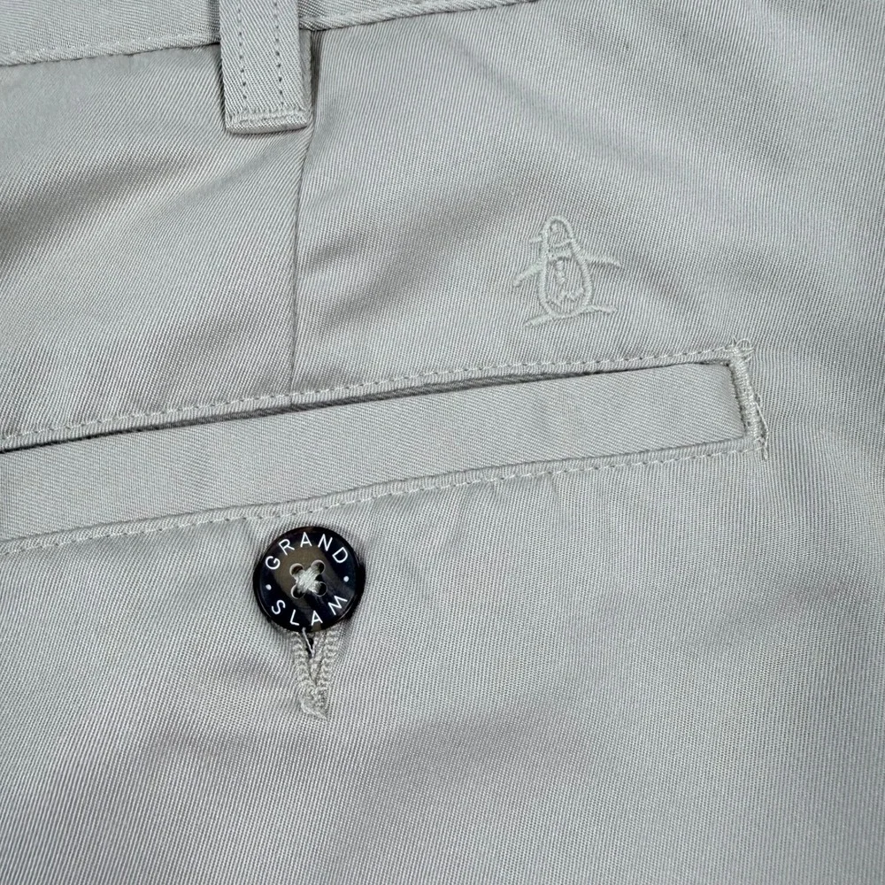 Grand Slam Golf Shorts Men 44 Serengeti Pleated Beige Khaki G5SB0092